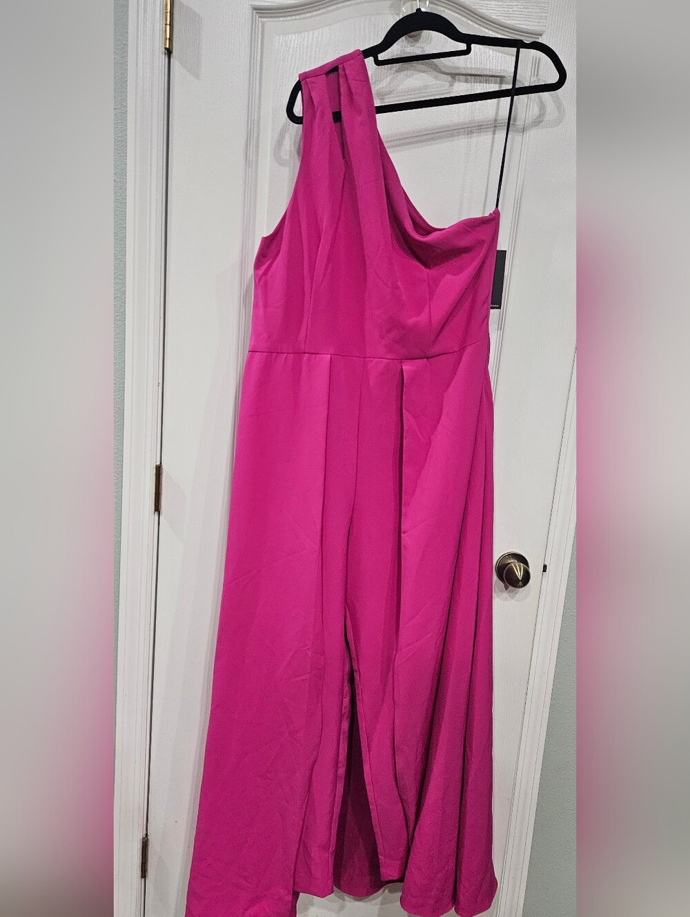 Women's Magenta Halter Jumpsuit